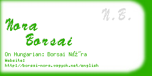 nora borsai business card